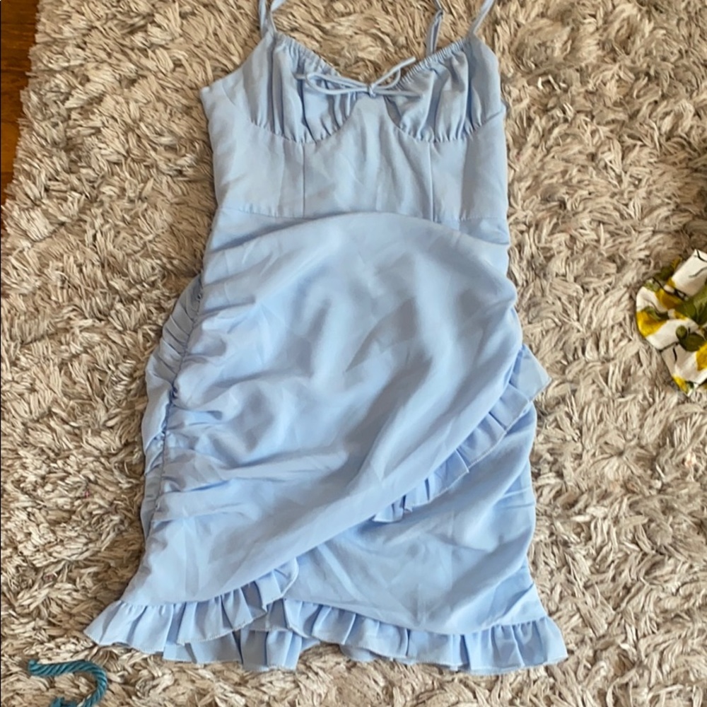 light blue dres